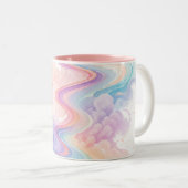 Pastel Marble Swirl Accent Mug ツートーンマグカップ (正面右)