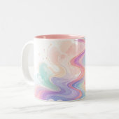 Pastel Marble Swirl Accent Mug ツートーンマグカップ (正面左)