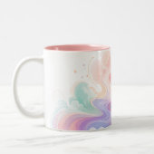 Pastel Marble Swirl Accent Mug ツートーンマグカップ (左)
