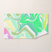 Pastel Marble Swirl Bathroom Towel Set バスタオルセット (ハンドタオル)