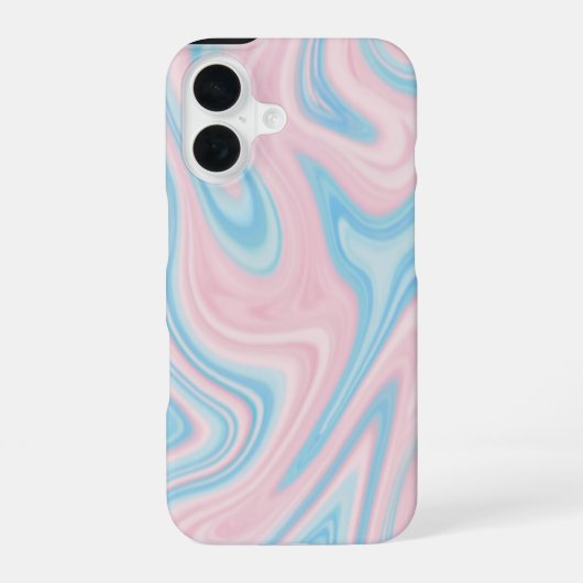 "Pastel Marble Swirl iPhone 16 Slim Fit Case - Sof 16ケース (裏面)
