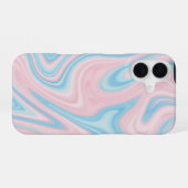 "Pastel Marble Swirl iPhone 16 Slim Fit Case - Sof iPhone 16ケース (裏面横)