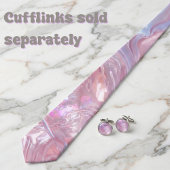 Pastel Marble Swirl - Pink Purple Blue Abstract ネクタイ