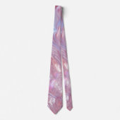 Pastel Marble Swirl - Pink Purple Blue Abstract ネクタイ (正面)
