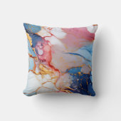 Pastel Marble with Gold Elegance クッション (正面)