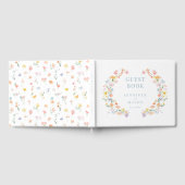 Pastel Meadow Wildflower Gift Wedding Guest Book ゲストブック (全面)