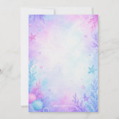 Pastel Mermaid Birthday Invitation Purple 招待状 (裏面)