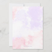 Pastel Mermaid Birthday Invitation Under The Sea 招待状 (裏面)