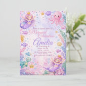 Pastel Mermaid Celebration Invitation Editable 招待状 (スタンド正面)