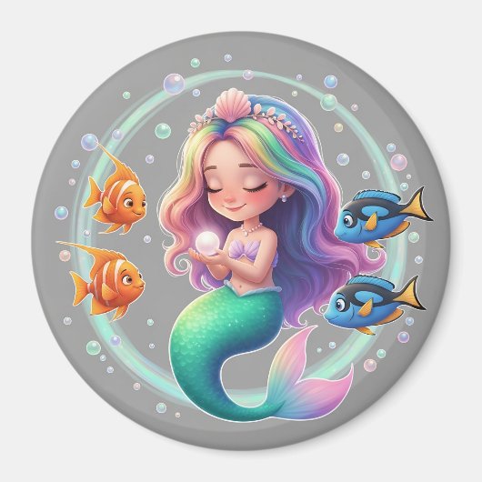 Pastel Mermaid Magic Magnet マグネット (正面)