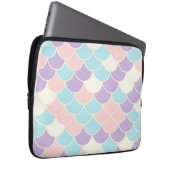 Pastel Mermaid Scales Seamless Pattern ラップトップスリーブ (正面右)