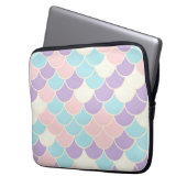 Pastel Mermaid Scales Seamless Pattern ラップトップスリーブ (正面左)