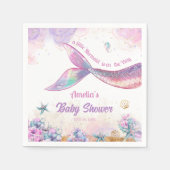 Pastel Mermaid Tail Ocean Girl Celebration スタンダードカクテルナプキン (正面)