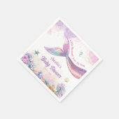 Pastel Mermaid Tail Ocean Girl Celebration スタンダードカクテルナプキン (角)