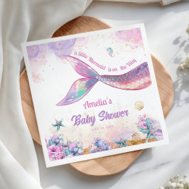 Pastel Mermaid Tail Ocean Girl Celebration スタンダードカクテルナプキン