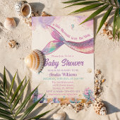 Pastel Mermaid Tail Under the Sea Girl 招待状