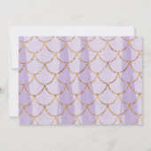 Pastel Mermaid Undersea Baby Girl 招待状 (裏面)