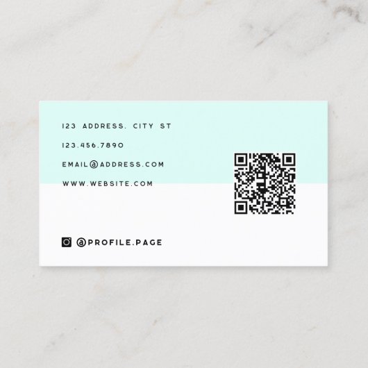 Pastel minimalist monogram 名刺 (裏面)