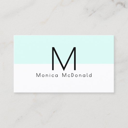 Pastel minimalist monogram 名刺 (正面)