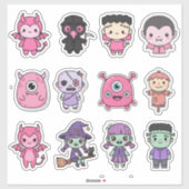 Pastel Monster Squad Sticker Pack シール (シート)