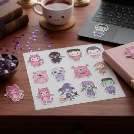 Pastel Monster Squad Sticker Pack シール