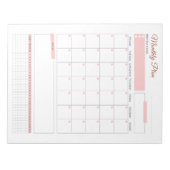 Pastel Monthly Planメモ帳 – 月を計画 ノートパッド (正面)