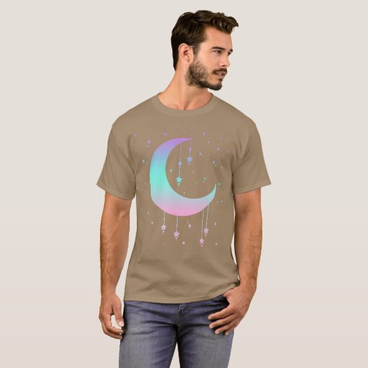 Pastel Moon Kawaii Pastel Goth Small funny Tシャツ (正面フル)