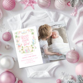 Pastel Nativity Baby Announcement Photo Card
