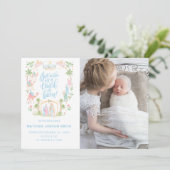 Pastel Nativity Baby Announcement Photo Card (スタンド正面)