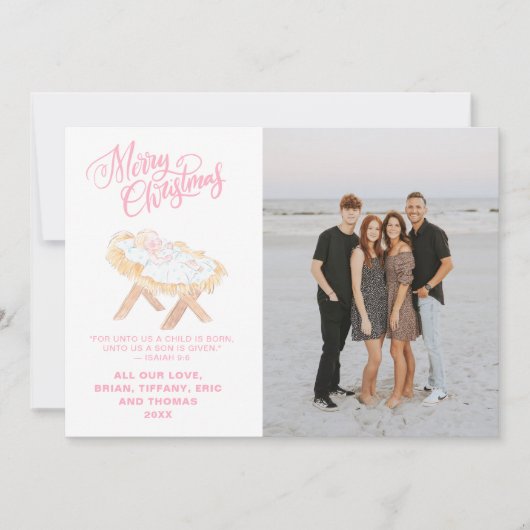 Pastel Nativity | Baby Jesus in a Manger (正面)