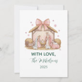 Pastel Nativity Christmas シーズンカード (正面)