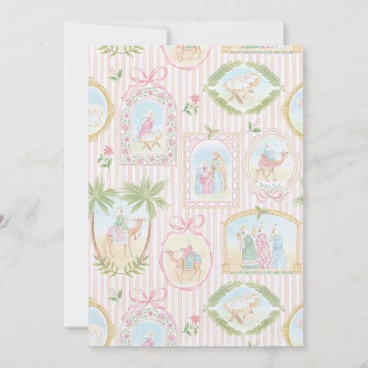 Pastel Nativity Christmas Party 招待状 (裏面)