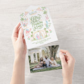 Pastel Nativity Christmas Photo Card オールインワン招待状 (貼ってはがせる)