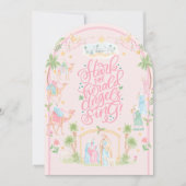 Pastel Nativity Folded Christmas Card 招待状 (正面)