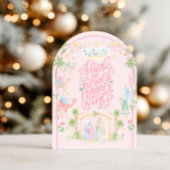 Pastel Nativity Folded Christmas Card 招待状