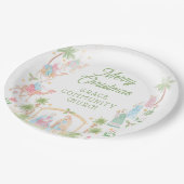 Pastel Nativity Frame ペーパープレート (アングル)