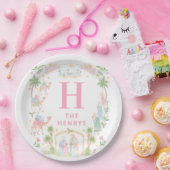 Pastel Nativity Monogram ペーパープレート (パーティー)