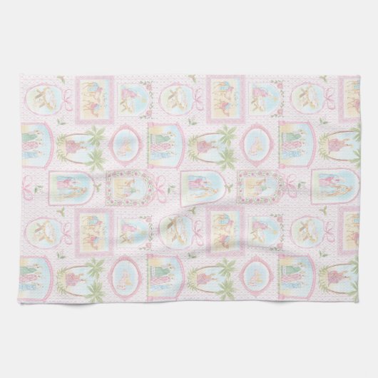 Pastel Nativity Scenes Christmas キッチンタオル (横)
