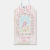 Pastel Nativity | Scenes Striped ギフトタグ (正面)