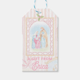 Pastel Nativity | Scenes Striped ギフトタグ
