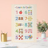 Pastel Numbers 1–10 Poster for Kids アクリルサイン (ウェディング)