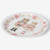Pastel Nutcracker Ballet Christmas Paper Plates ペーパープレート (アングル)