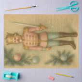 Pastel Nutcracker Soldier Christmas Decoupage 薄葉紙 (クラフト)