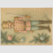 Pastel Nutcracker Soldier Christmas Decoupage 薄葉紙 (正面)