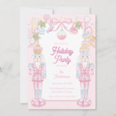 Pastel Nutcracker Sweet Holiday Treats Party 招待状 (正面)