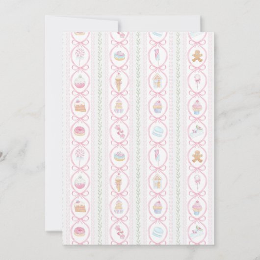 Pastel Nutcracker Sweet Holiday Treats Party 招待状 (裏面)