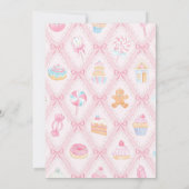 Pastel Nutcracker Sweet Holiday Treats Party 招待状 (裏面)