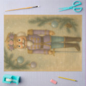 Pastel Nutcracker Vintage Christmas Decoupage 薄葉紙 (クラフト)