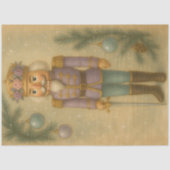 Pastel Nutcracker Vintage Christmas Decoupage 薄葉紙 (正面)