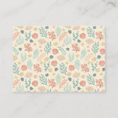 Pastel Ocean Starfish Baby Shower Diaper Raffle エンクロージャーカード (裏面)